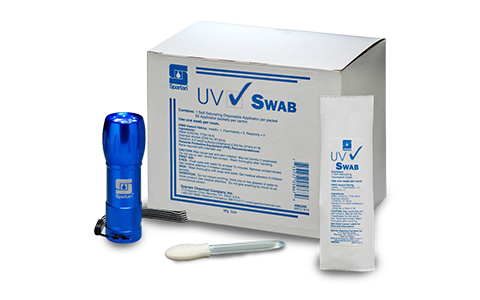 Kit UV com lanterna ultravioleta e swab